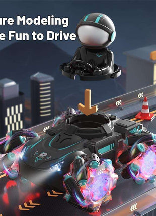 Stunt Remote Control Car with 2.4g Magic Projection - Colourful - Black Blue