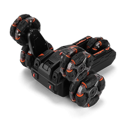 360-degree Swing Arm Rc Car with 5 Wheels - Multifunctional 2.4g - Black