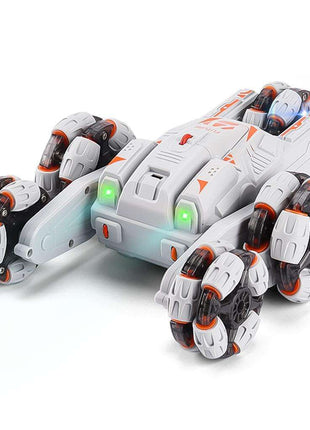 360-degree Swing Arm Rc Car with 5 Wheels - Multifunctional 2.4g - Black