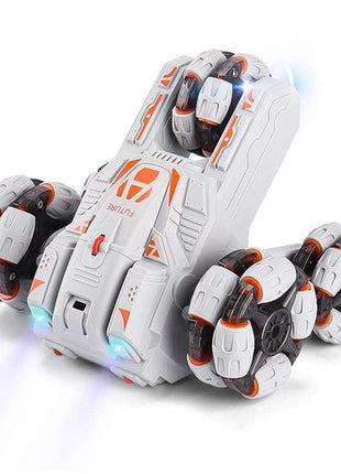 360-degree Swing Arm Rc Car with 5 Wheels - Multifunctional 2.4g - Black