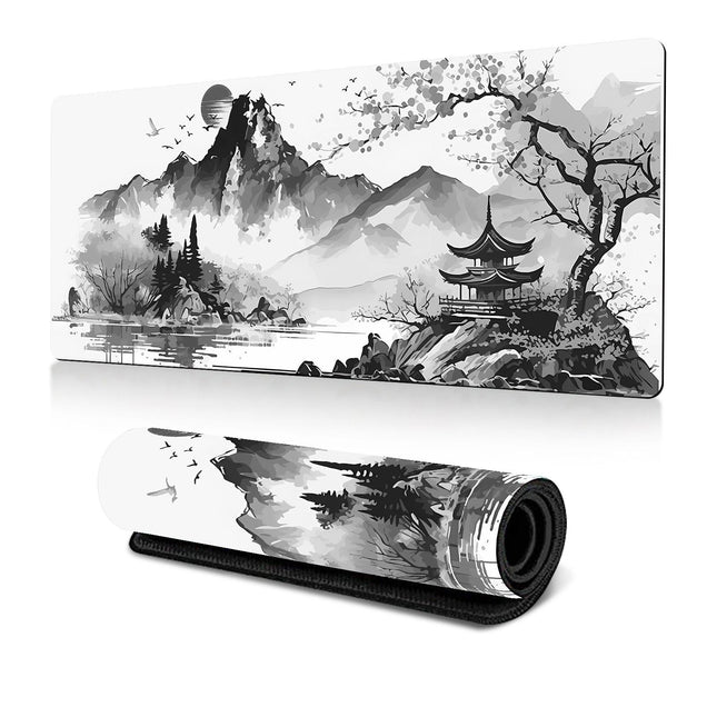 Cherry Blossom Ink Painting Mouse Pad Non Slip - Pattern 1 - 300X700X2Mm