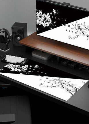 Cherry Blossom Ink Painting Mouse Pad Non Slip - Pattern 1 - 300X700X2Mm