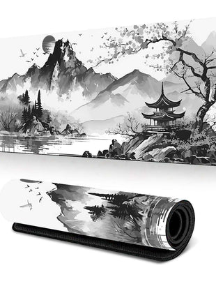 Cherry Blossom Ink Painting Mouse Pad Non Slip - Pattern 1 - 300X700X2Mm