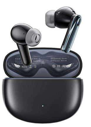 Wireless Dual Noise-cancelling Bluetooth Earphones for Music and Calls - Black