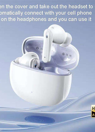 Wireless Dual Noise-cancelling Bluetooth Earphones for Music and Calls - Black