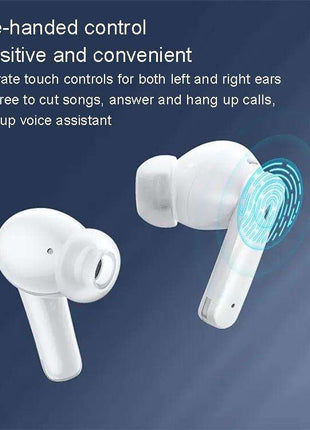 Wireless Dual Noise-cancelling Bluetooth Earphones for Music and Calls - Black