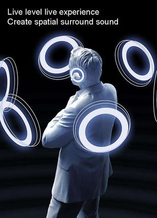 Wireless Dual Noise-cancelling Bluetooth Earphones for Music and Calls - Black