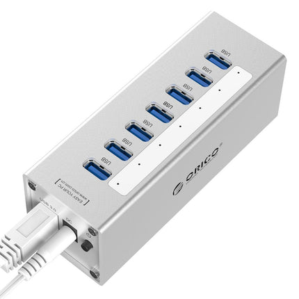 7-Port Aluminum Usb 3.0 Hub For Laptops - Black