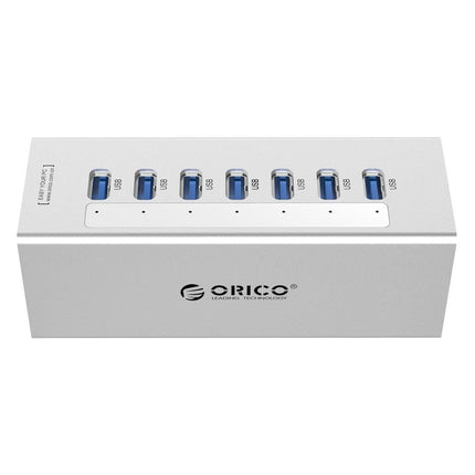 7-Port Aluminum Usb 3.0 Hub For Laptops - Black