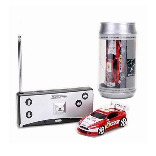 Mini Rc Car with Remote Control - Coke can Design - Red