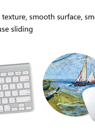 Large Desk Mouse Pad For Oil Painting - Seaside Boat