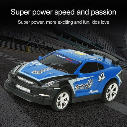 Mini Rc Car with Remote Control - Coke can Design - Blue