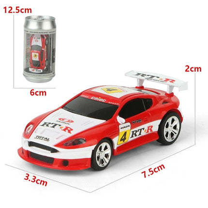 Mini Rc Car with Remote Control - Coke can Design - Yellow