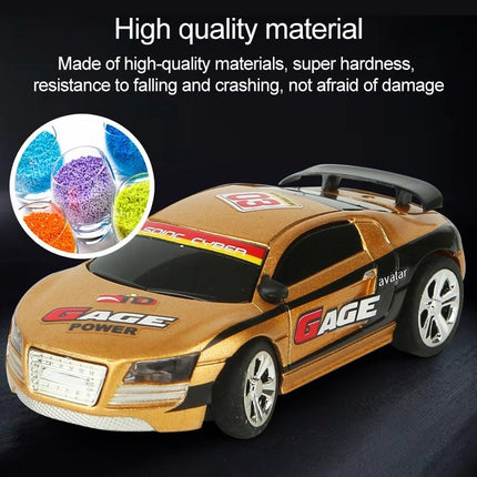 Mini Rc Car with Remote Control - Coke can Design - Yellow