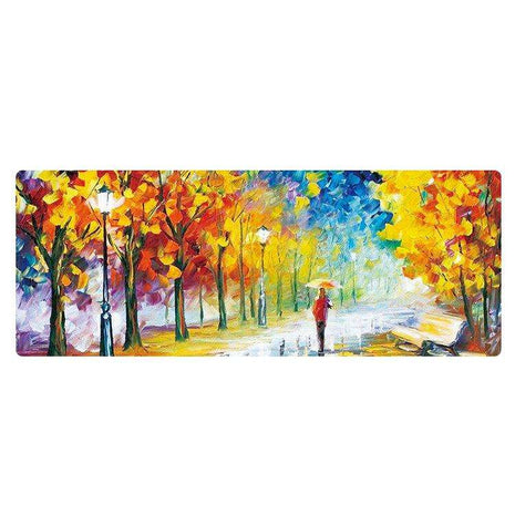 Large Desk Mouse Pad For Oil Painting - Autumn Leaves