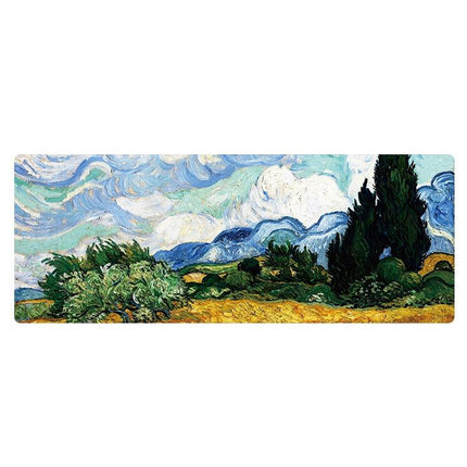 Large Desk Mouse Pad For Oil Painting - Autumn Leaves