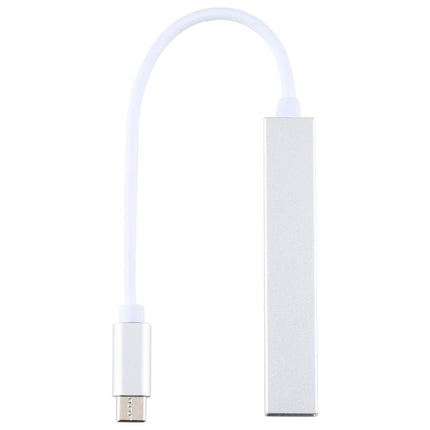 4-Port Usb-C Hub Adapter With Usb 3.0 - Silver Grey