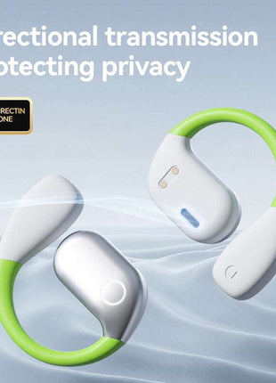 White M82 Transparent OWS Wireless Bluetooth Earphones - Clear Sound, Comfortable Over-Ear Fit