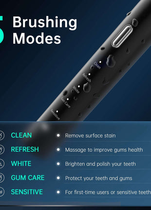 Crisp White Sonic Powerhouse: 5 Custom Modes + 8 Elite Heads for Radiant, Plaque-Free Confidence!