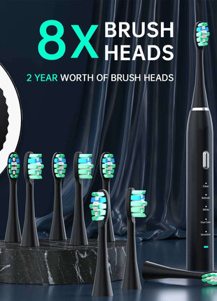 Vibrant Pink Sonic Glow-Up: 5 Smart Modes + 8 Pro Heads for a Dazzling, Dentist-Fresh Smile!