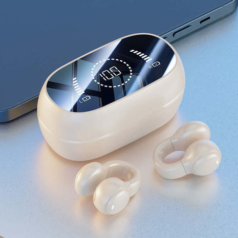 Skin color Open-Ear Ear-Clip Wireless Earbuds, Bluetooth 5.3