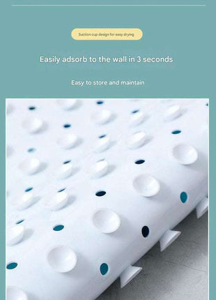 Non-Slip PVC Bath & Shower Mat with Suction Cups and Drainage Holes - Cartoon Ocean Theme(Dark-haired Mermaid)