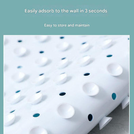Non-Slip PVC Bath & Shower Mat with Suction Cups and Drainage Holes - Cartoon Ocean Theme(Blonde Mermaid)