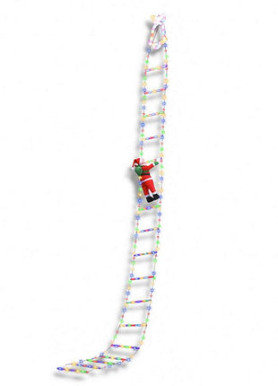 Jingle Jollys 3.5M Christmas Lights 300 LED Ladder Light with Santa Claus Decor