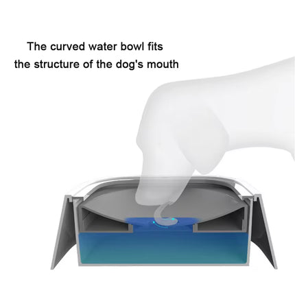 Non-Spill Floating Dog and Cat Water Bowl Dispenser - Plastic Anti-Overfill Design