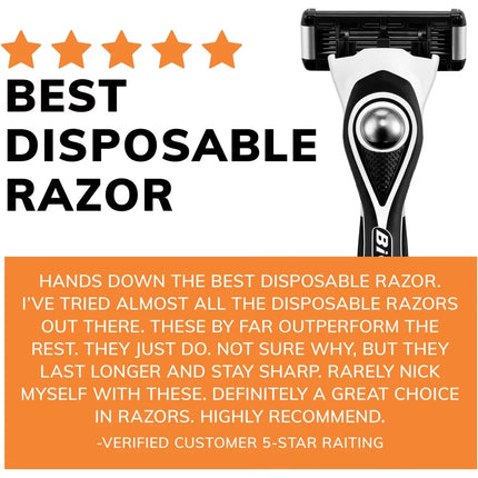 BIC Flex 5 Hybrid Men's 5-Blade Disposable Razor Shaving Kit