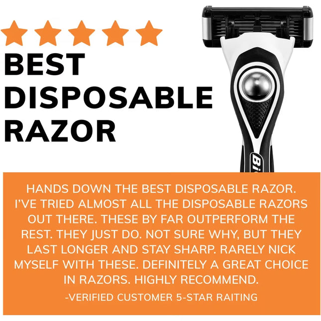 BIC Flex 5 Hybrid Men's 5-Blade Disposable Razor Shaving Kit
