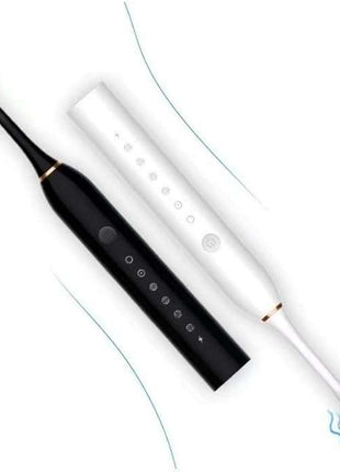 Rechargeable Toothbrush, Deep Cleaning Electronic Toothbrush, IPX7 Waterproof, with 4 Replacement Heads (Black with Four Brush Heads, 225 mm x 25 mm)