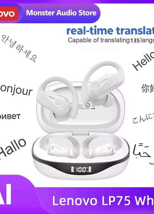 Original  LP75 TWS Bluetooth V5.3 Headphones Wireless LED Digital Display Earphones Noise Reduction Waterproof Headset New
