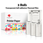 3 Rolls 50 Years Transparent Stickers