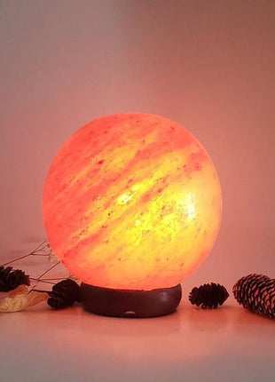 Himalayan Pink Salt Lamp Carved Rock Crystal Light Bulb
